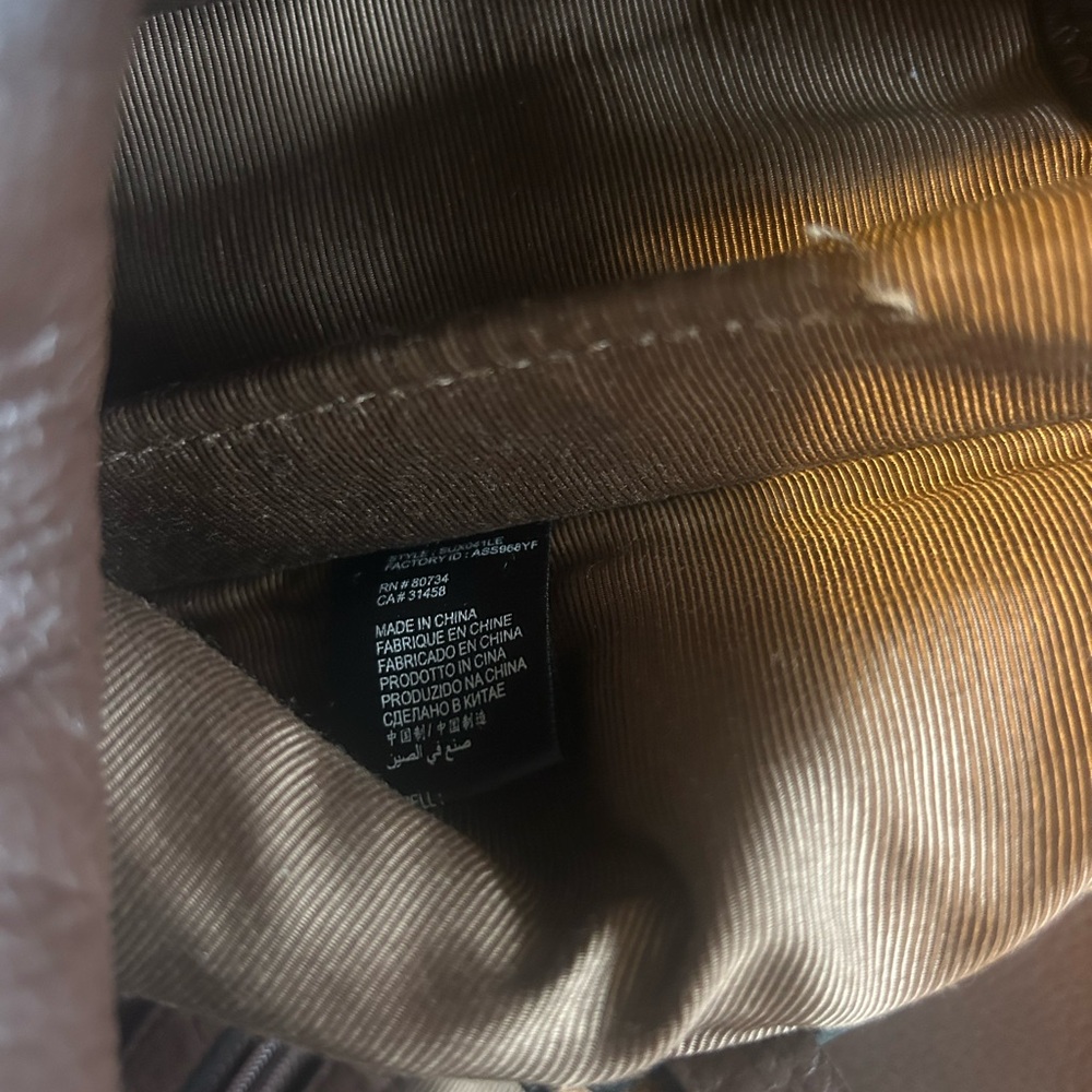 BCBG MAXAZRIA Brown Suede Leather Purse Tote Shoulder Bag - Picture 9 of 10